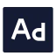 Advertisiment icon with solid sharp style