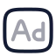 Advertisiment icon with twotone rounded style