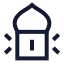 Adzan icon with stroke sharp style