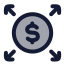 Affiliate icon with duotone rounded style