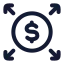 Affiliate icon with stroke rounded style