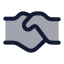 Agreement icon with duotone rounded style