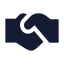 Agreement icon with solid sharp style