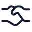 Agreement icon with stroke rounded style