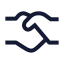 Agreement icon with stroke sharp style