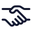 Agreement icon with stroke rounded style