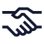 Agreement icon with stroke sharp style
