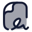 Agreement icon with duotone rounded style