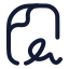 Agreement icon with stroke rounded style