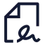 Agreement icon with stroke sharp style