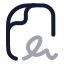 Agreement icon with twotone rounded style
