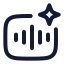 Aiaudio icon with stroke rounded style