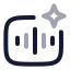 Aiaudio icon with twotone rounded style