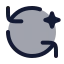 Aiautorotate icon with duotone rounded style
