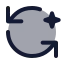 Aiautorotate icon with duotone standard style