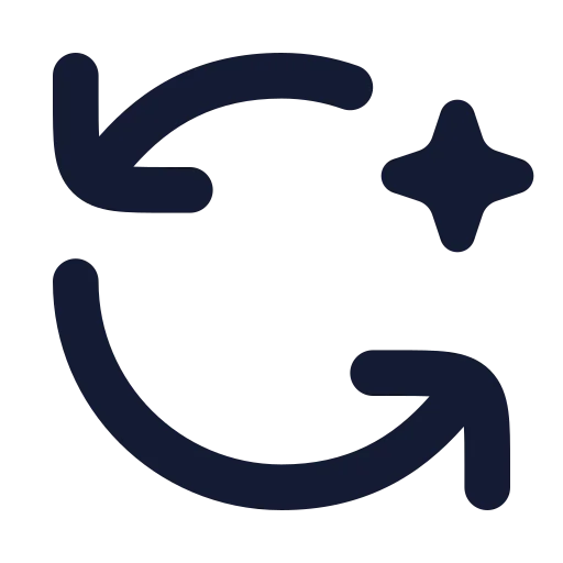 Ai Auto Rotate Icon in Solid Rounded style