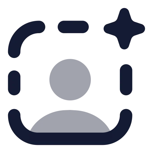 Ai Background Eraser Icon in Bulk Rounded style