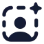 Aibackgrounderaser icon with solid rounded style
