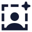 Aibackgrounderaser icon with solid sharp style