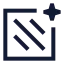 Aibackground icon with stroke sharp style