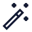 Aibeautify icon with stroke sharp style