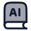 Aibook icon with duotone rounded style