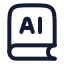 Aibook icon with stroke rounded style