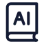 Aibook icon with stroke standard style