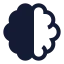 Aibrain icon with solid sharp style