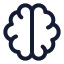 Aibrain icon with stroke rounded style