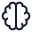 Aibrain icon with stroke sharp style