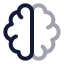 Aibrain icon with twotone rounded style