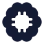 Aibrain icon with solid rounded style
