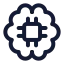 Aibrain icon with stroke rounded style