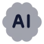 Aibrain icon with bulk rounded style