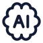 Aibrain icon with stroke standard style