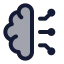 Aibrain icon with duotone rounded style