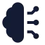 Aibrain icon with solid sharp style