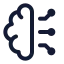 Aibrain icon with stroke rounded style