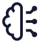 Aibrain icon with stroke sharp style