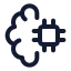 Aibrain icon with stroke rounded style