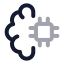 Aibrain icon with twotone rounded style