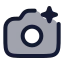Aicamera icon with duotone rounded style