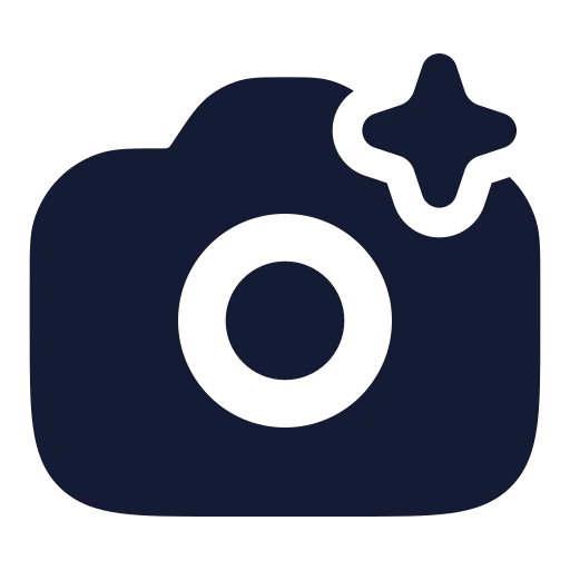 Ai Camera Icon in Solid Rounded style