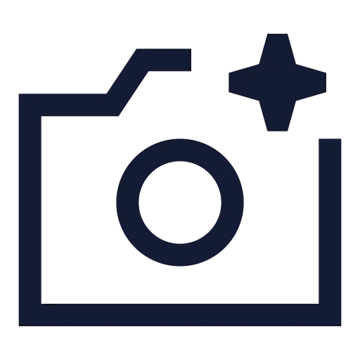 Ai Camera Icon in Stroke Sharp style
