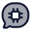 Aichat icon with duotone rounded style