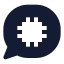 Aichat icon with solid sharp style