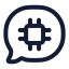 Aichat icon with stroke rounded style