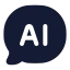 Aichat icon with solid rounded style