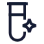 Aichemistry icon with stroke sharp style